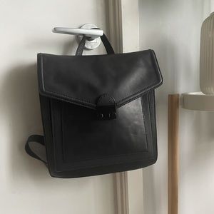 Loeffler Randall Black Leather Backpack